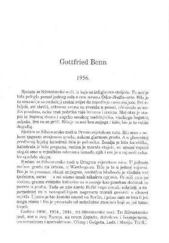1956. / Gottfrried Benn