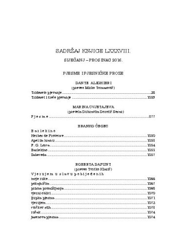 Sadržaj knjige 88. : siječanj - prosinac 2016.
