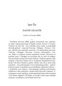 Dante Gigante : Listići iz Toskane 2023. / Igor Žic