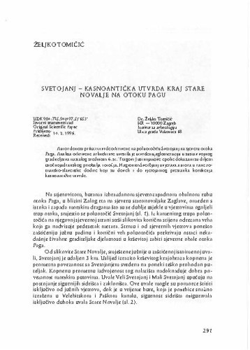 Svetojanj - kasnoantička utvrda kraj Stare Novalje na otoku Pagu / Željko Tomičić