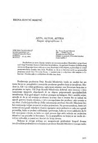 Aeta, Aetor, Aetria / Bruna Kuntić-Makvić