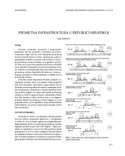 Prometna infrastruktura u Republici Hrvatskoj / Josip Božičević