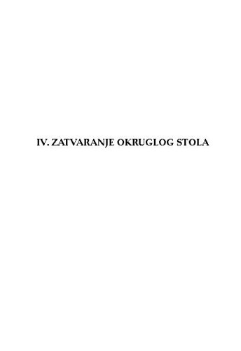 Zatvaranje okruglog stola / Jakša Barbić