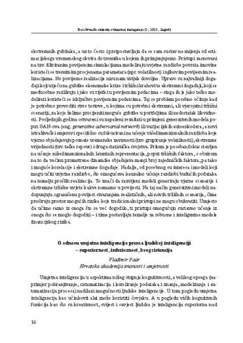 O odnosu umjetne inteligencije prema ljudskoj inteligenciji – superiornost, inferiornost, koegzistencija
 / Vladimir Paar