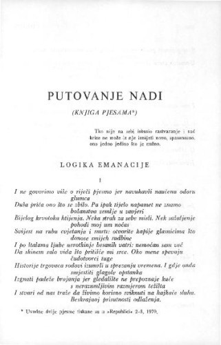 Putovanje nadi : (knjiga pjesama) / M. Suško