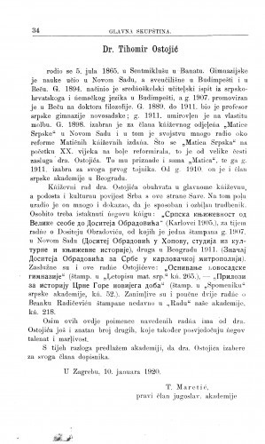 Dr. Tihomir Ostojić / T. Maretić