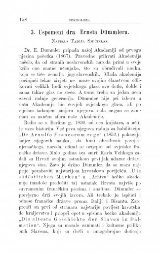 Uspomeni dra Ernesta Dümmlera : [Nekrolog.] / T. Smičiklas