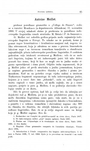 Antoine Meillet / T. Maretić