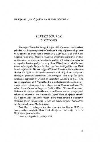 Zlatko Bourek : životopis / Darija Alujević, Jasenka Ferber Bogdan