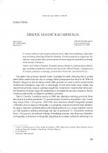 Mihovil Mandić kao arheolog / Darko Periša