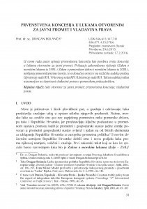 Prvenstvena koncesija u lukama otvorenim za javni promet i vladavina prava / Dragan Bolanča