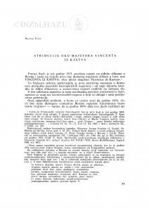 Atribucije oko majstora Vincenta iz Kastva / Branko Fučić