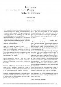 Leo Junek : pisma, slikarski dnevnik / Josip Vaništa