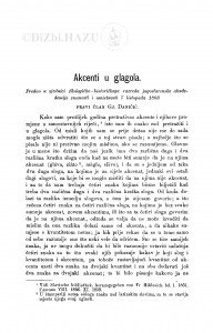 Akcenti u glagola / Đ. Daničić