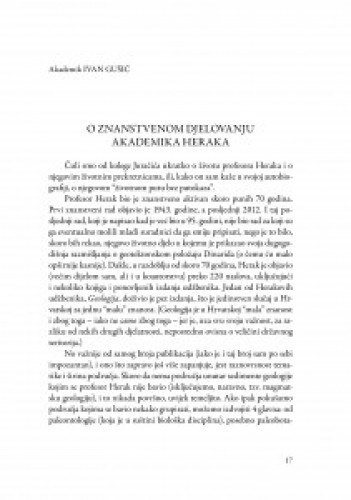 O znanstvenom djelovanju akademika Heraka / Ivan Gušić
