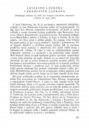 Lucijano Laurana i Francesco Laurana / Ljubo Babić