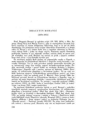Dragutin Boranić (1870-1955) : [nekrolog] / M. Gavazzi