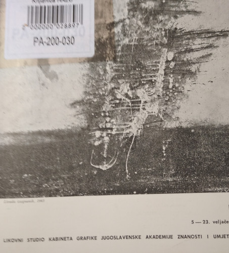 [Alfred] Pal : [katalog izložbe], Kabinet grafike, Likovni studio, Zagreb, 05.-23.02.1964