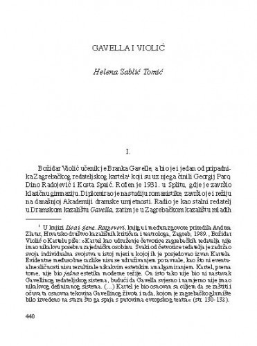 Gavella i Violić / Helena Sablić Tomić