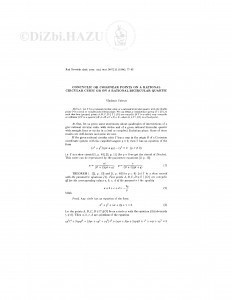 Concyclic or collinear points on rational circular cubic or on a rational bicircular quartic / V. Volenec