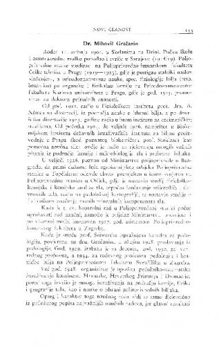 Dr. Mihovil Gračanin / A. Gavazzi i F. Tućan