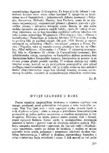 Dvije izložbe u Rimu / V. Zlamalik