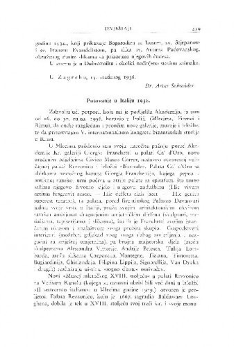 Putovanje u Italiju 1936 / A. Schneider