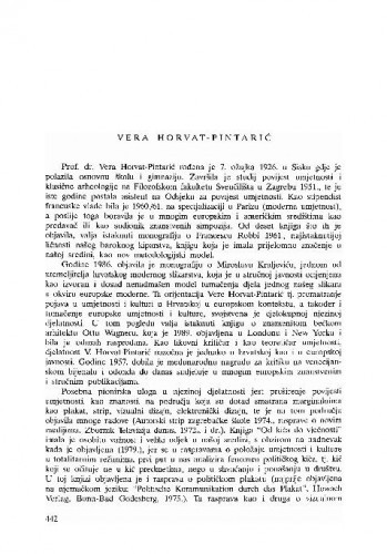 Vera Horvat-Pintarić