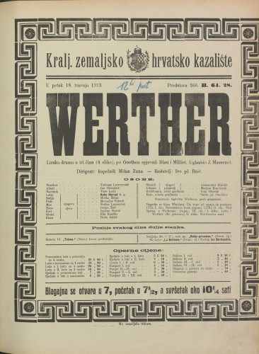 Werther : Lirska drama u tri čina (4 slike)