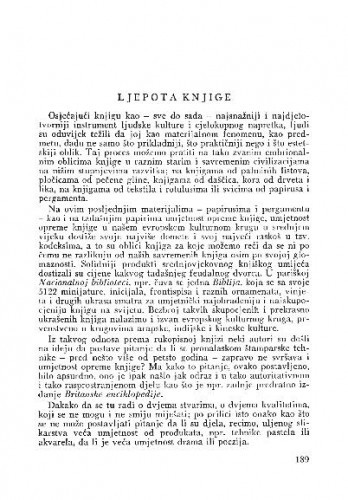 Ljepota knjige / Zvonimir Kulundžić