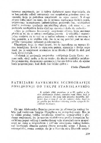 Patrijarh savremene scenografije posljednji od trupe Stanislavskog / Lj. B.