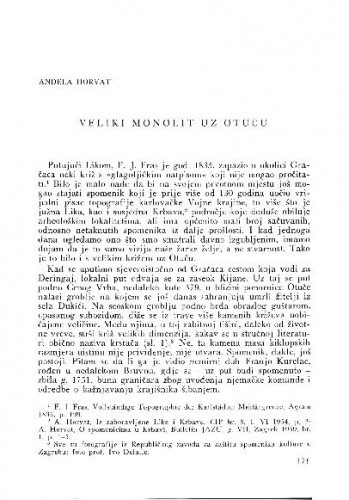 Veliki monolit uz Otuču / Anđela Horvat