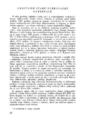 Umjetnine stare dubrovačke katedrale / Cvito Fisković