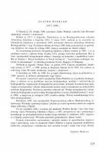 Zlatko Winkler (1917.-1996.) / Vladimir Matković