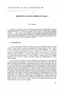 Kinematic rational Bézier patches I / Otto Röschel