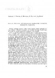 Dalji prilog etiologiji zarazne vodene bolesti šarana / I. Tomašec, Z. Brudnjak, N. Fijan ml. i Lj. Kunst