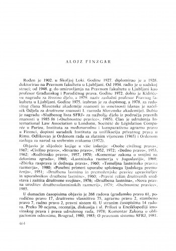 Alojz Finžgar : [biografije novih članova Akademije]