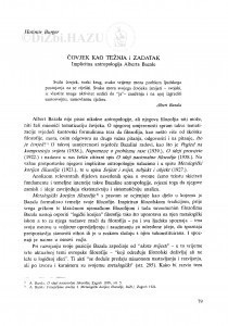 Čovjek kao težnja i zadatak : implicitna antropologija Alberta Bazale / Hotimir Burger