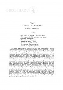 Fili : (kanconijer ili pjesmarica) / J. Benešić