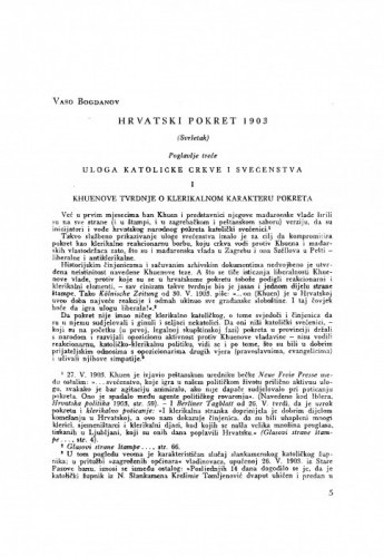 Hrvatski pokret 1903. : (Svršetak) / V. Bogdanov