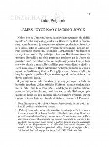 James Joyce kao Giacomo Joyce / Luko Paljetak