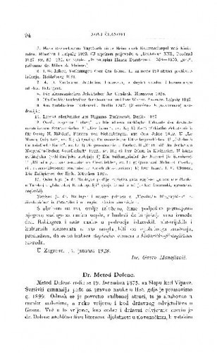 Dr. Metod Dolenc / M. Kostrenčić