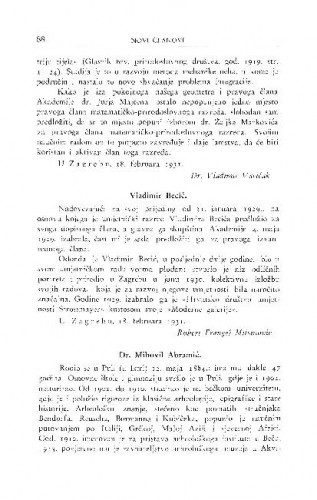 Dr. Mihovil Abramić / F. Šišić