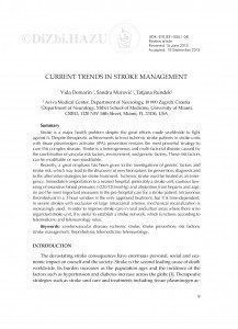 Current trends in stroke management / Vida Demarin, Sandra Morović, Tatjana Rundek