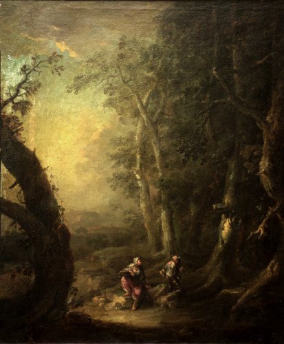 Krajolik s putnicima