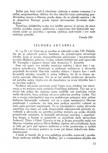 Izložba akvarela / Lj. B.