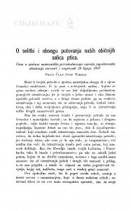 O selitbi i obsegu putovanja naših običnijih selica ptica / J. Torbar