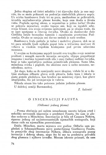 O inscenaciji Fausta / V. Žedrinski