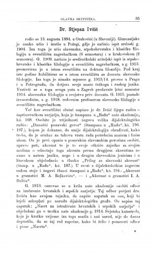 Dr. Stjepan Ivšić / T. Maretić