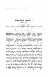 Dalmacija za Ludovika I. (1358-1382.) / D. Gruber